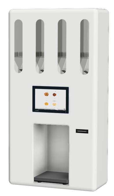 Distributeur automatique de vrac alimentaire avec écran tactile et balance intégrée